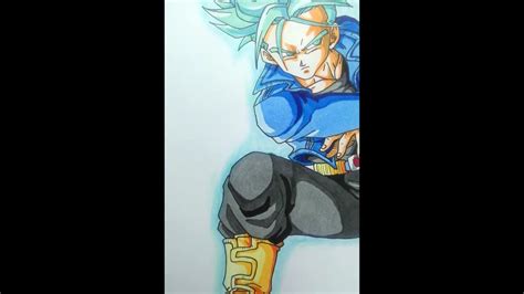 Como Dibujar A Trunks Futuro Ssj Dios Azul How To Draw Future Trunks