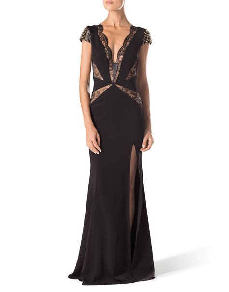 Philipp Plein Daphne Evening Dress In Black Modesens