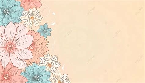 Floral Cream Color Background, Soft Color, Floral Bg, Floral Background ...