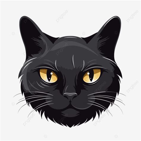 Cara De Gato Negro Png Dibujos Pegatina Clipart Cabeza De Gato Negro