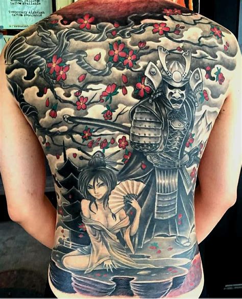 Samurai And Geisha My First Tattoo Done By Joseph Visual O Singapore