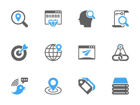 SEO Glyph Icons By MaxVectors On Dribbble