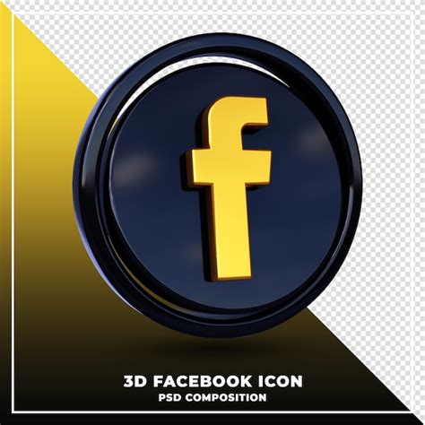 Logotipo De Facebook Brillante Aislado Renderizado De Dise O D