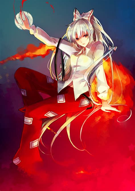 Fujiwara No Mokou Touhou Mobile Wallpaper By Cerumia