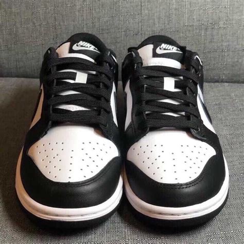 Nike dunk low panda black white brand new in box... - Depop