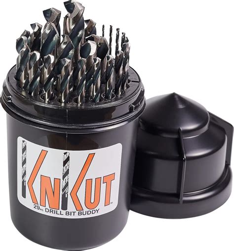 KnKut 29 Piece Drill Buddy Jobber Length Drill Bit Set With 3 8