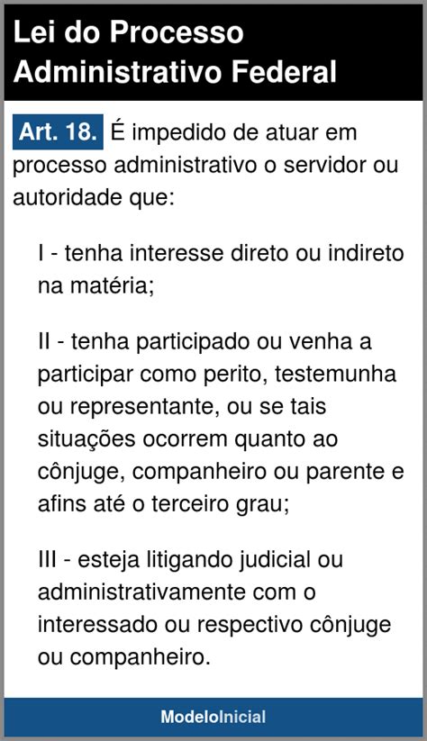 Artigo 18 Lei Do Processo Administrativo Federal 1999