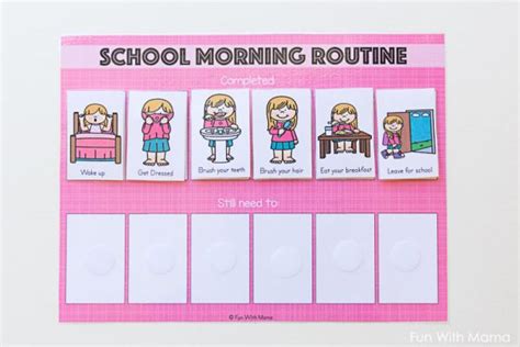 Kids Schedule Morning Routine For School Fun With Mama