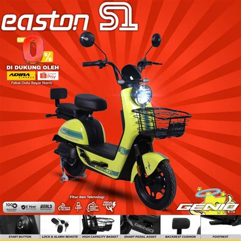 Jual GENIO EASTON S1 Sepeda Listrik 500 Watt By United Electric E Bike