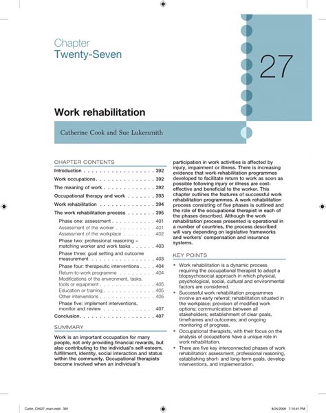 Pdf Work Rehabilitation