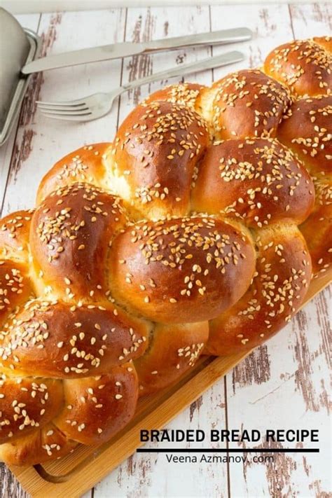 6 Braid Challah Delicious Braided Egg Bread Recipes Veena Azmanov Kitchen