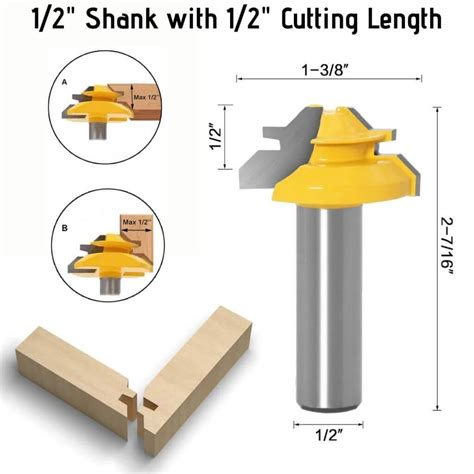 45 Degree Lock Miter Router Bit 12 Shank Sanrico Deals