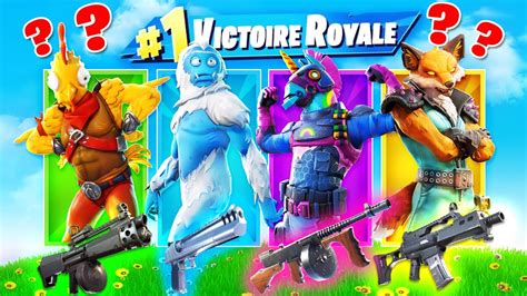 SKIN ANIMAL ALÉATOIRE CHALLENGE Défi FORTNITE Battle Royale YouTube