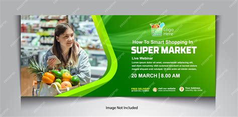 Premium Vector Super Market Banner Design Template