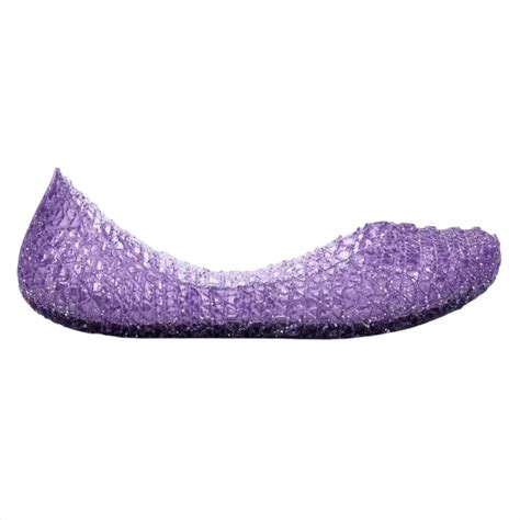 Sapatilha Mini Melissa Campana Papel Infantil Roxo Glitter MelShoes