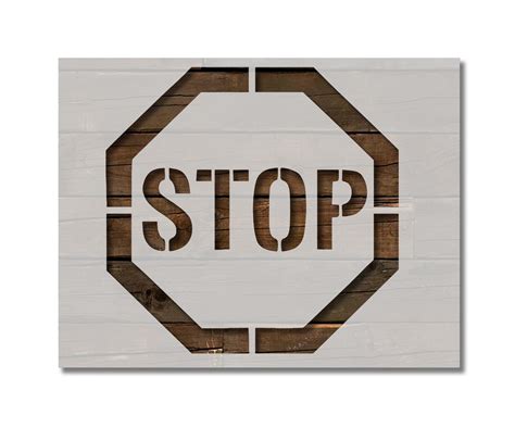 Stop Sign Stencil (590) – Stencilville