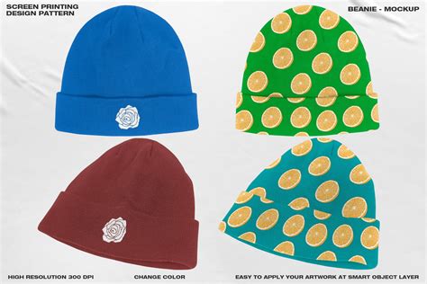 Beanie Mockup Design Cuts