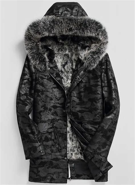 2017 High Quality Winter Men Wool Fur coat Real Fox fur collar hooded ...