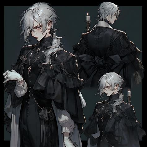 Premium Photo | Character Anime Concept Male Tall Gothic Aristocrat ...