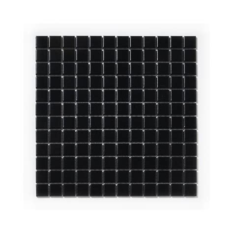 Matt Black Porcelain 30x30cm Small Square Mosaic Tile Sheets