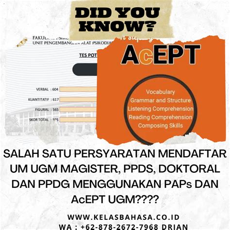 Apa Itu Acept Dan Penjelasan Lebih Detail Tes Masuk Ugm Kelas Bahasa