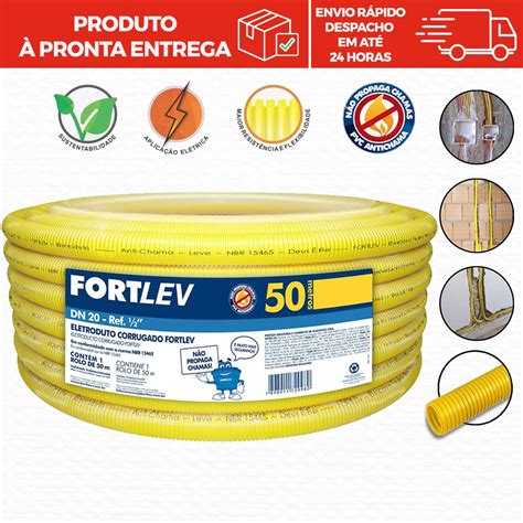 Eletroduto Conduíte Corrugado Flex 1 2 20mm 50m Antichamas Shopee Brasil