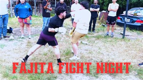 FAJITA FIGHT NIGHT Johnny Vs Rozuuddo TEXAS BACKYARD BOXING YouTube