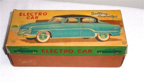 Vintage Nomura S Tin Battery Operated Electro Car Mint In Original