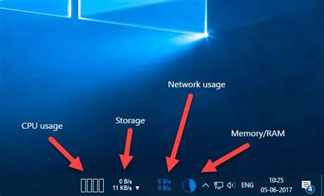 Show CPU Network Memory Disk Usage In Taskbar With XMeters