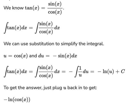 What Is Anti Derivative Of Tan X Brainly In