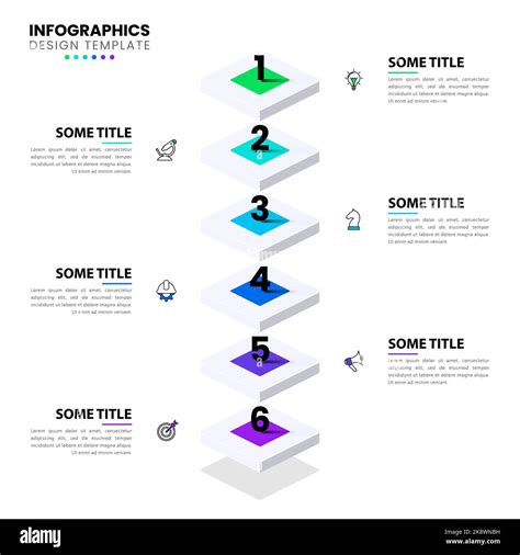 Infographic Template With Icons And 6 Options Or Steps Stairs Can Be