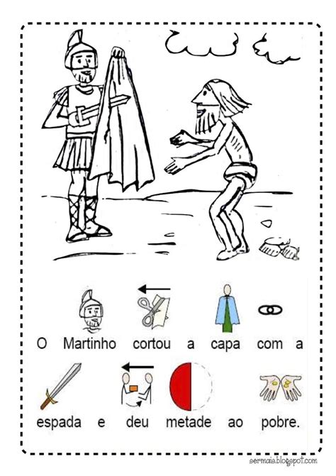 Um M S Um Santo S Martinho Para Os Mais Pequenos Colorirem Ad