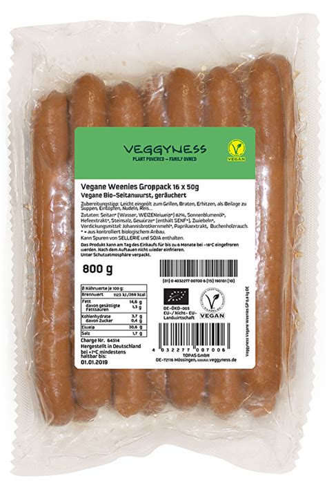 veggyness Vegane Weenies Großpack 16 x 50g kaufen kokku Dein