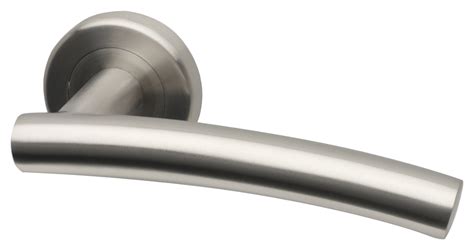 Door Handle Scafell Stainless Steel On Round Rose