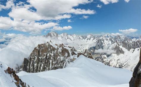 Mont Blanc Mountain Massif View Stock Image Image Of Alps Ridge