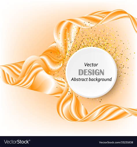 Abstract Orange Color Wave Design Element Vector Image