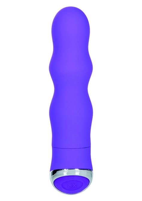 Valoviti klasični vibrator s 8 funkcija ljubičaste boje Kinky sex shop