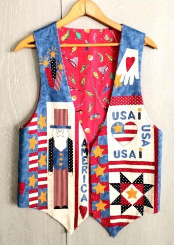 Vintage USA Flag Sequin Vest FJ