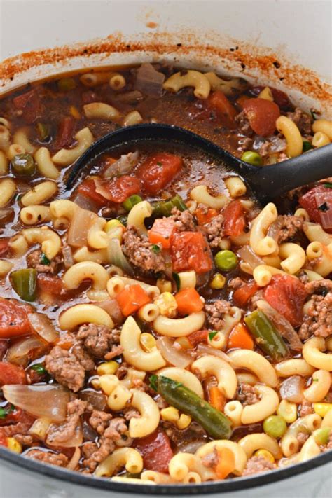 Hamburger Macaroni Soup Recipe Ready In 35 Mins