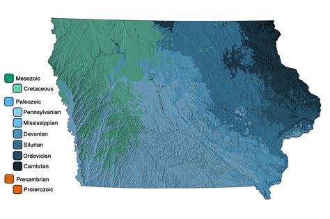 Topographic Map Of Iowa Almire Marcelia