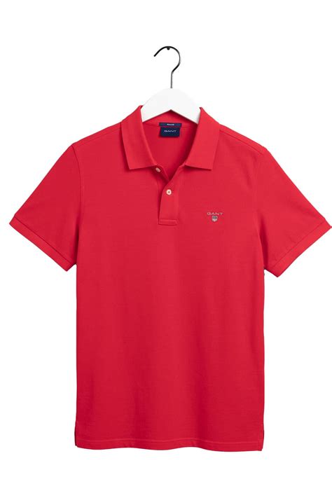 Original Pique Ss Rugger Erkek Polo Yaka T Shirt 2201 Parlak Kırmızı