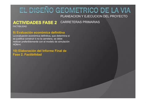 VIAS Fases De Proyecto De Carreteras PPT