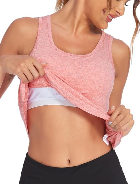 Women S Exercise Tops With Built In Bra Sale Bellvalefarms