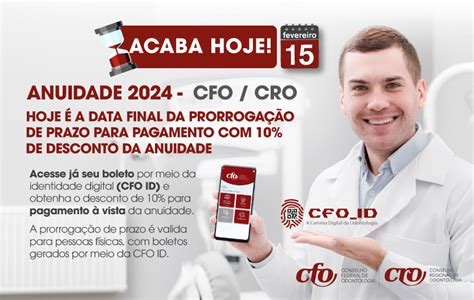 Anuidade 2024 já está disponível CFO