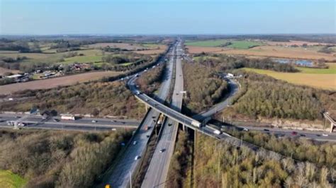 M25 Motorway Interchange Junctions Aerial View — Stock Video © cloudvisual #641619152