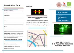 Fillable Online Landos Stri Kmutnb Ac Registration Form Address
