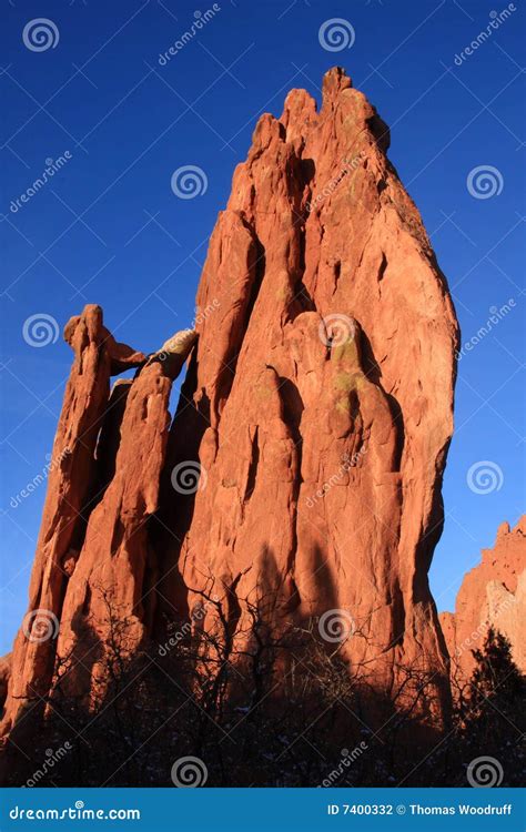 Rock Formation in Garden of the Gods Stock Photo - Image of tourist ...