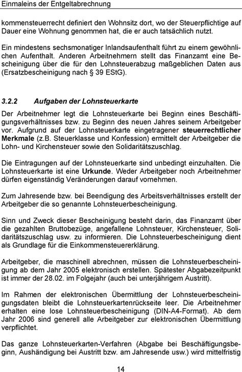 Eintrag der Lohnsteuer klasse II für das Jahr 2005 Betriebesausflug