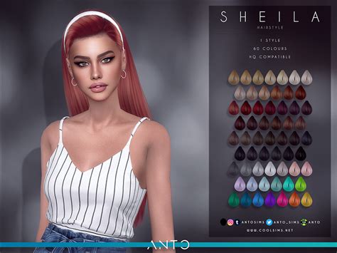 The Sims Resource Anto Sheila Hairstyle