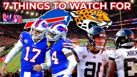 Bills Vs Jaguars Things To Watch For Including Key Matchups Youtube